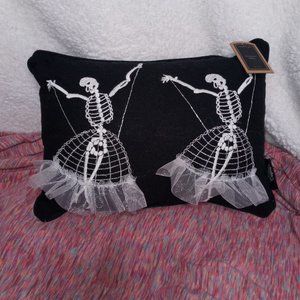 Dancing Skeleton's throw pillow